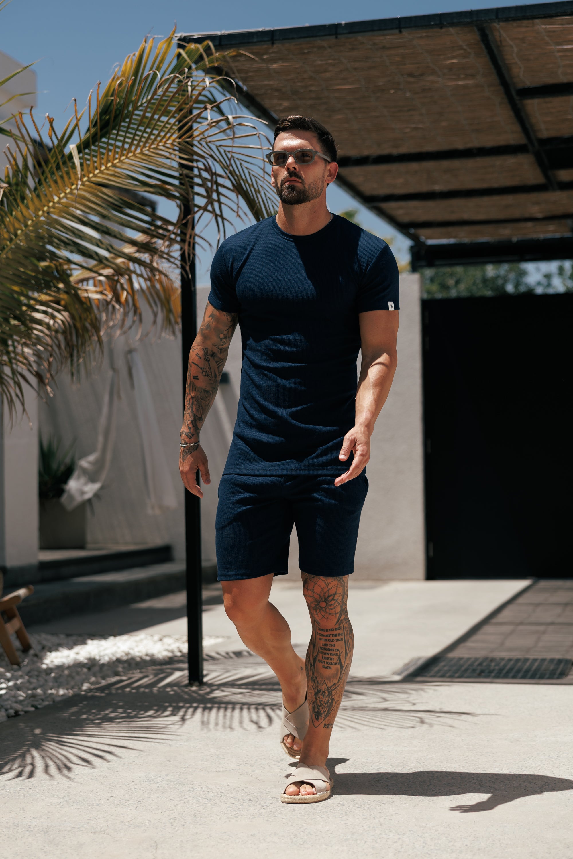 Jersey Cord Navy Shorts - FSR079 (PRE ORDER 30TH MAY)
