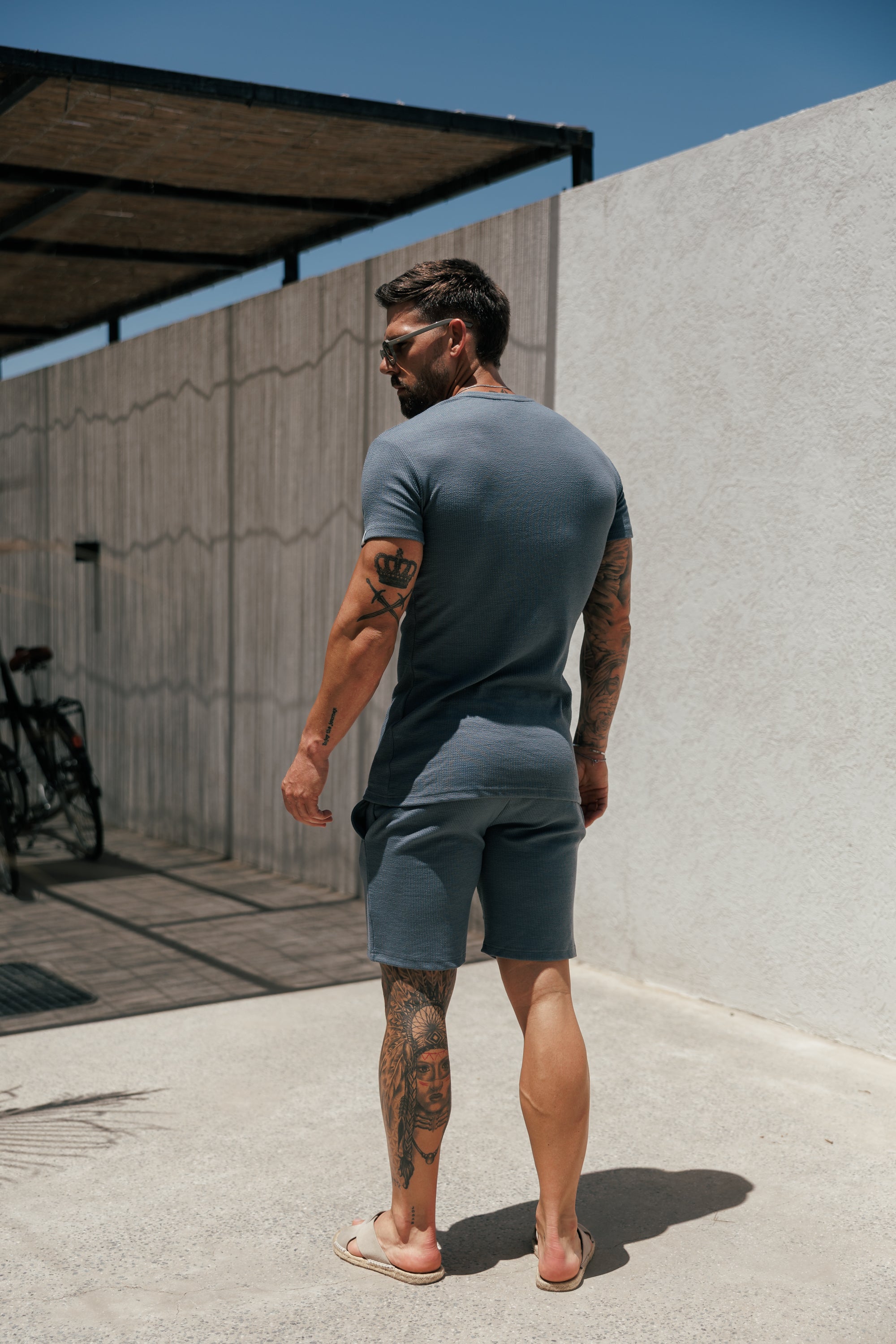 Jersey Cord Gunmetal Shorts - FSR084
