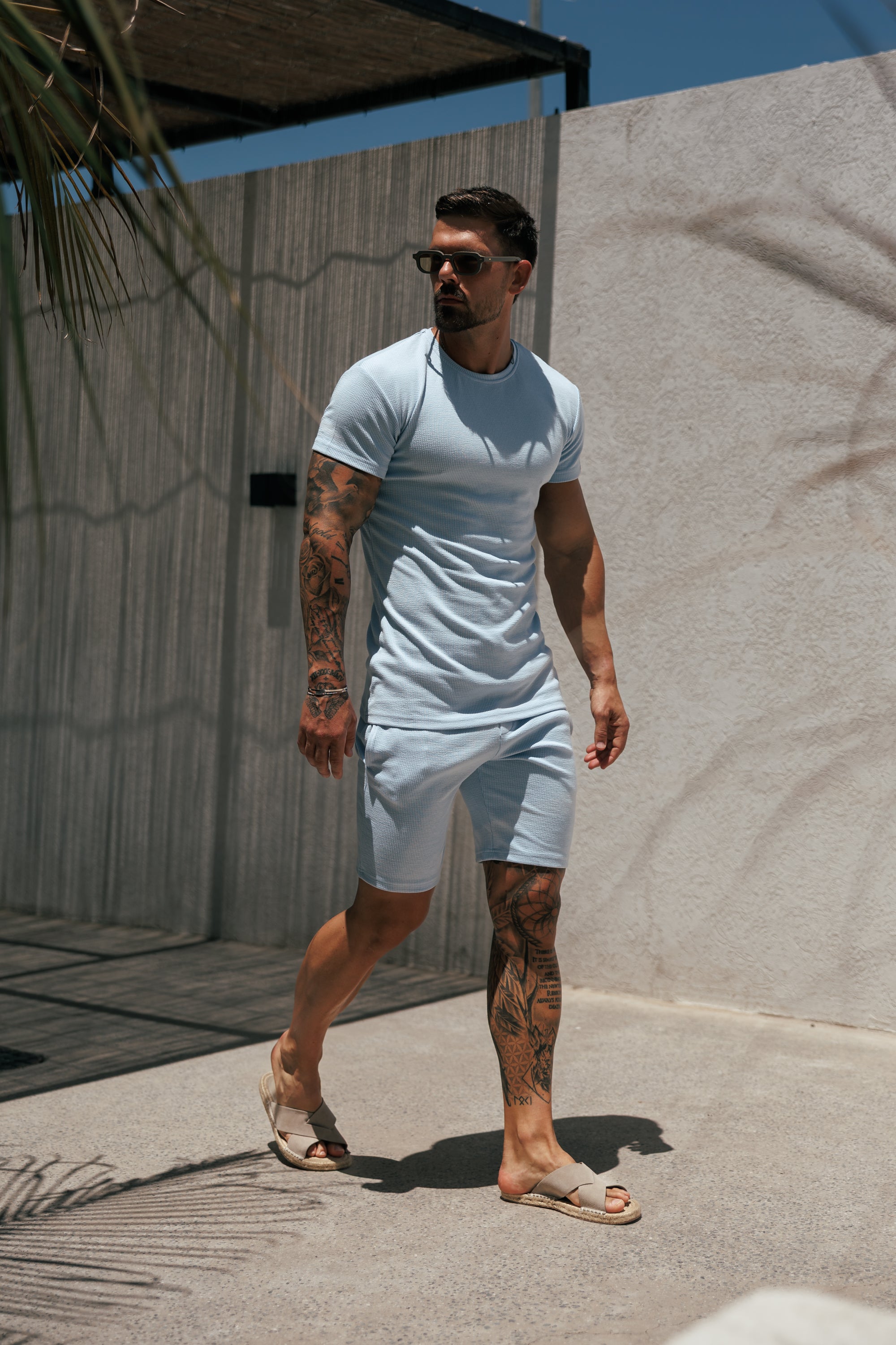 Jersey Cord Light Blue Shorts - FSR082 (PRE ORDER 29TH MAY)