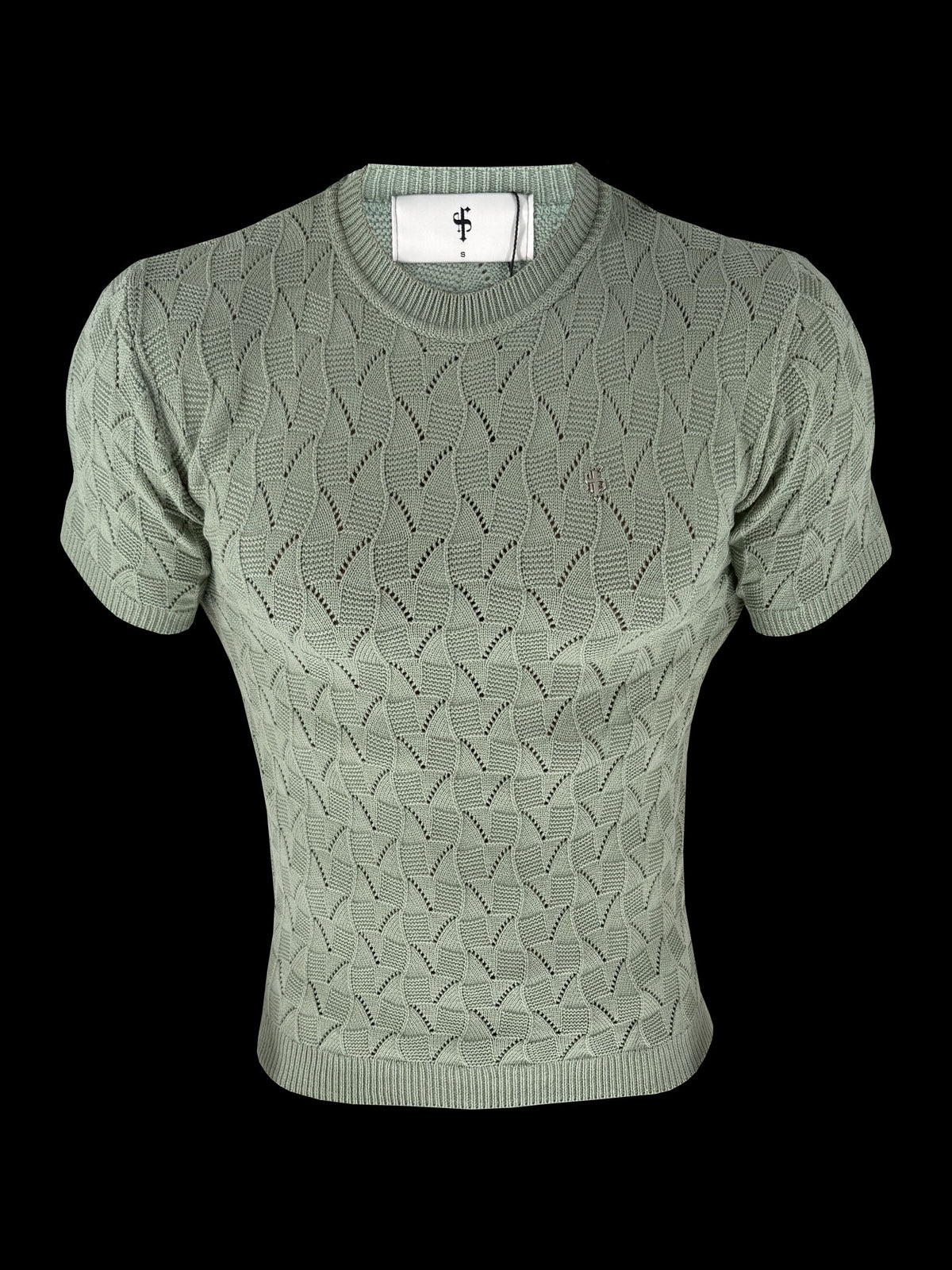 Atlantic Wave Weave Knit Short Sleeve Sleeve T-Shirt - FSJ173
