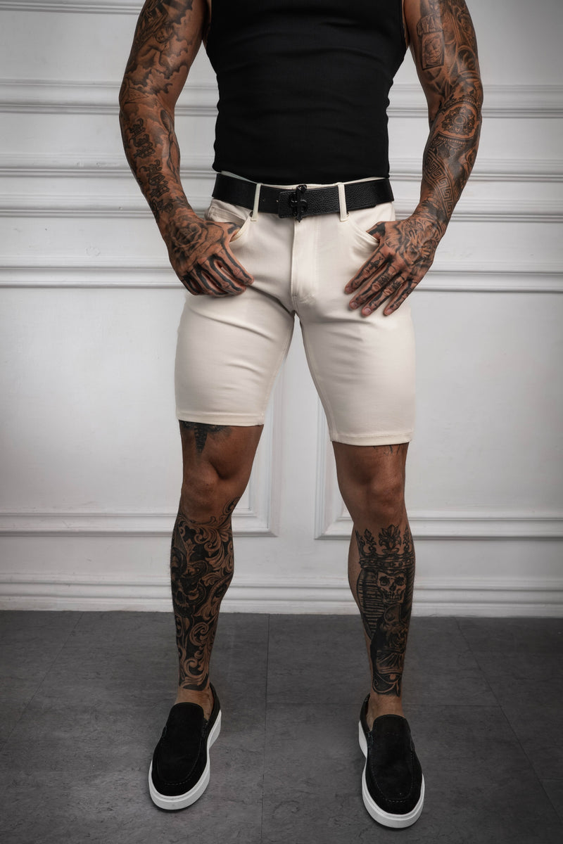 Father Sons Ultra Stretch Cream Relaxed Shorts - FSJS001