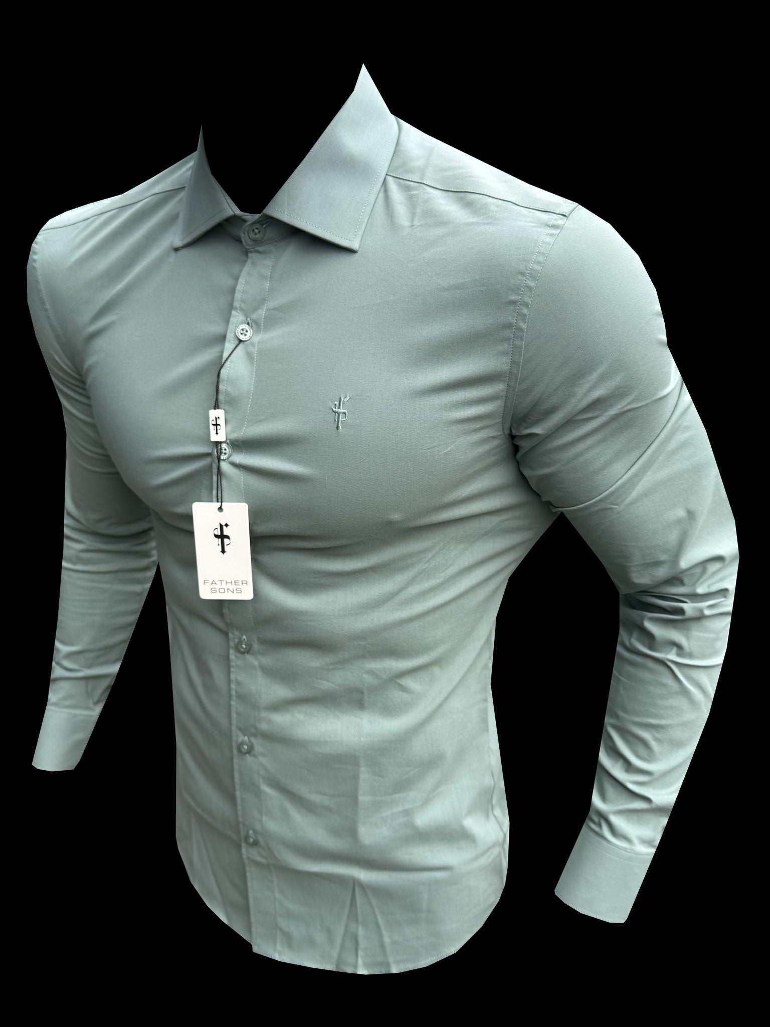 Muscle Fit Advanced Stretch Khaki with Cutaway Collar  - FS1200