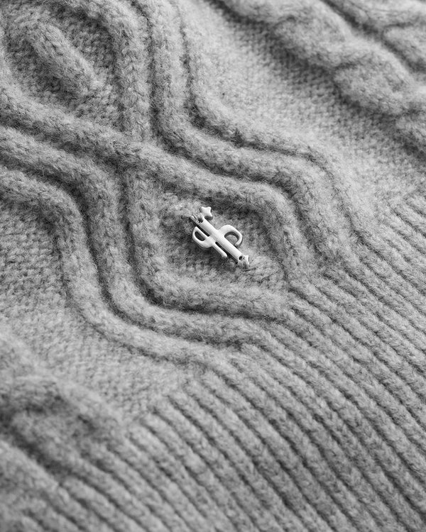 Father Sons Grey Knitted Scarf - FSN230