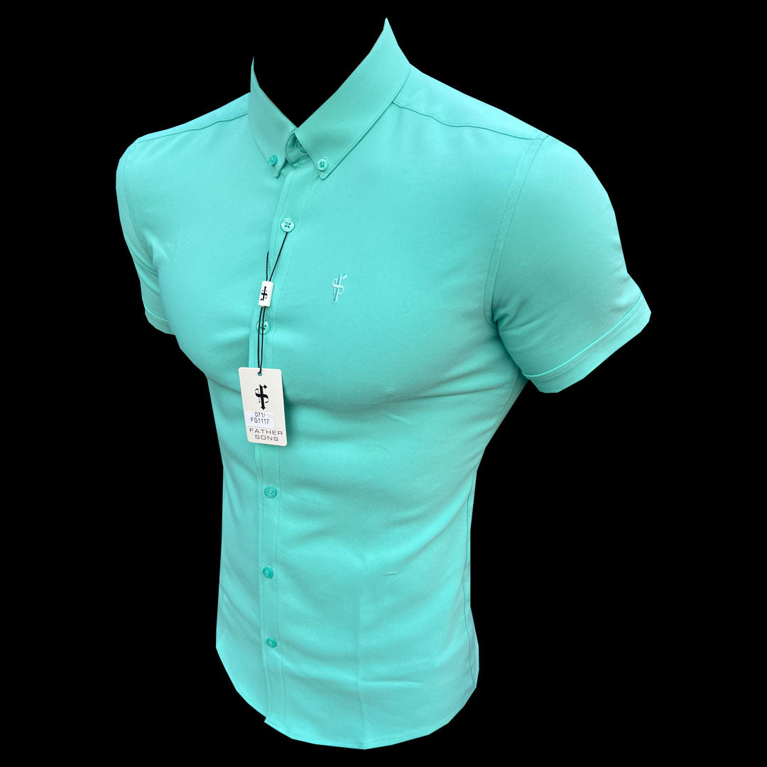 Super Slim SS New Mint Scuba with Button Down Collar - FS1117