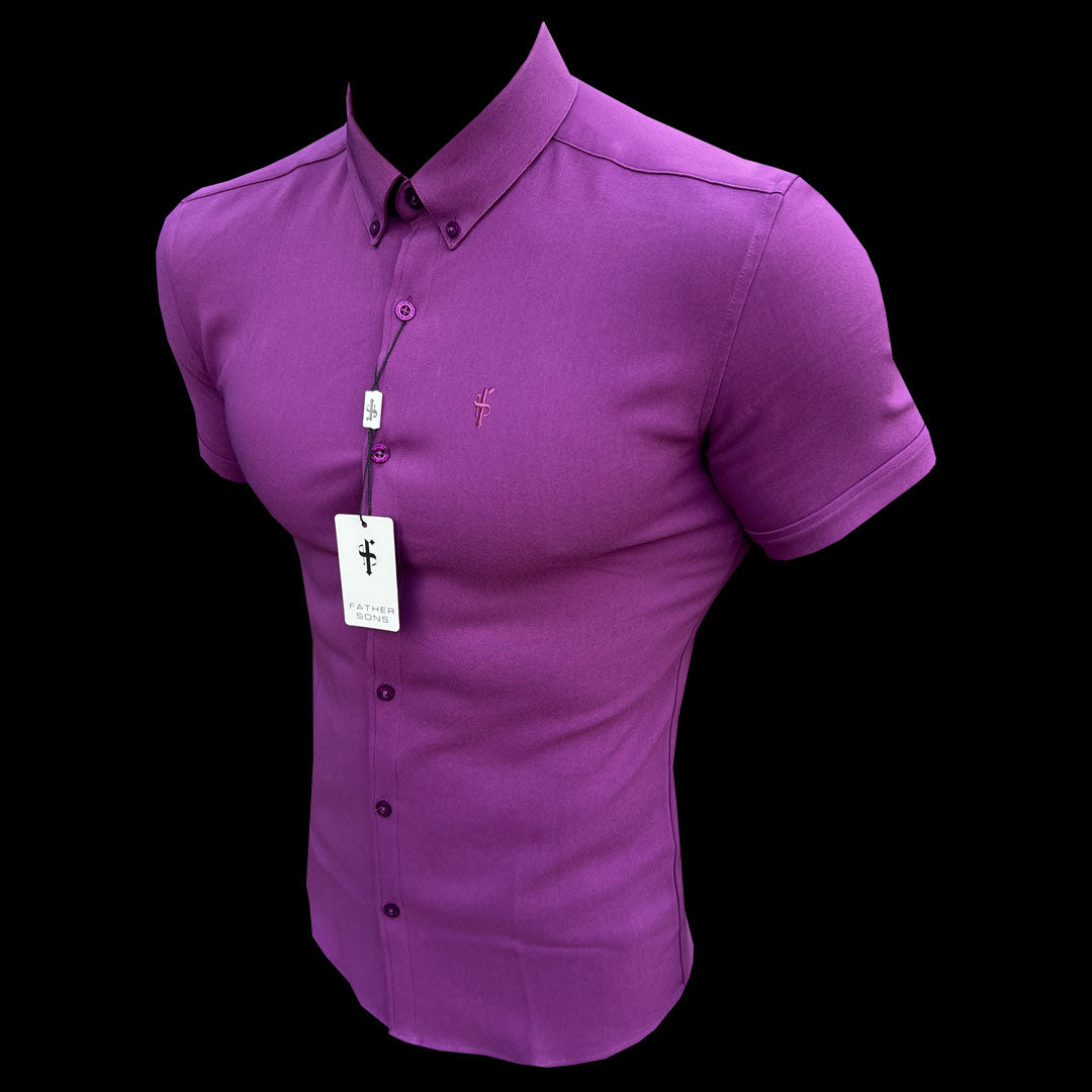 Super Slim SS Grape Juice Scuba with Button Down Collar - FS1119