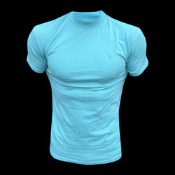 FS Ribbed High Neck Crew Short Sleeve Turquoise - FSH1144