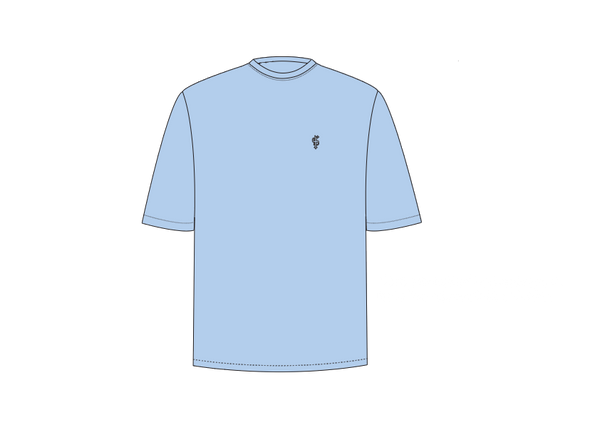 Father Sons Classic Light Blue Oversized Crew T Shirt - FSH872 (PRE ORDER 10TH OCTOBER)