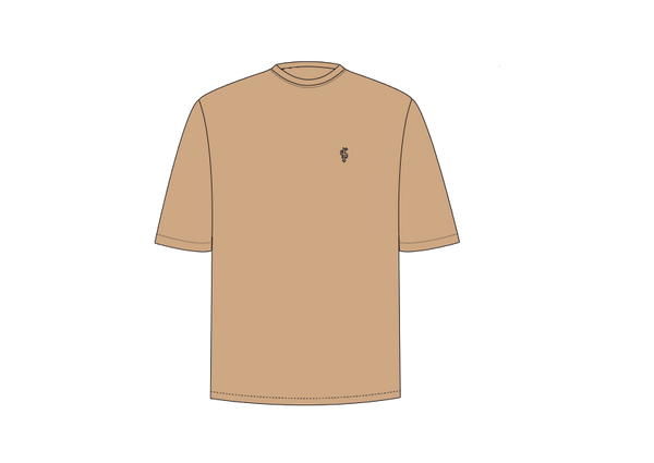 Father Sons Classic Beige Oversized Crew T Shirt - FSH867  (PRE ORDER 10TH OCTOBER)