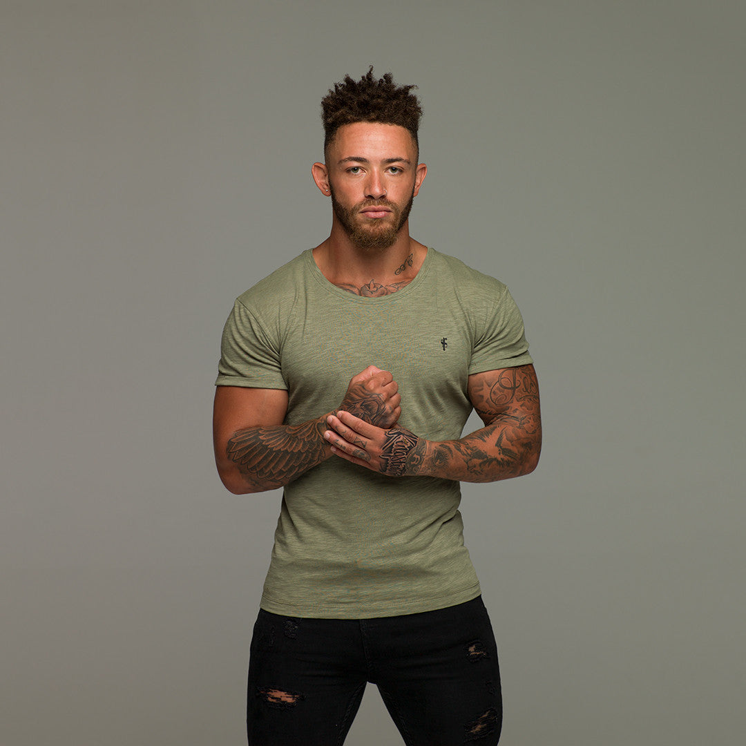 Khaki Slub Crew - FSH052