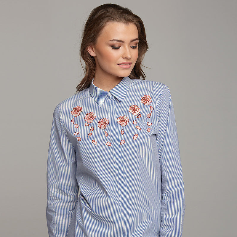 BELLA ROSE EMBROIDERY SHIRT - CT041