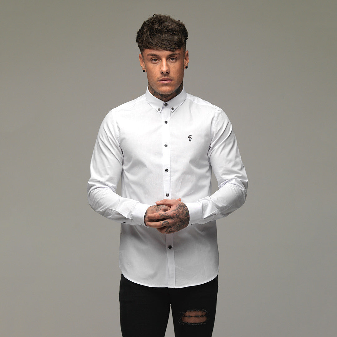 Classic White & Grey -  FS061  (LAST CHANCE)