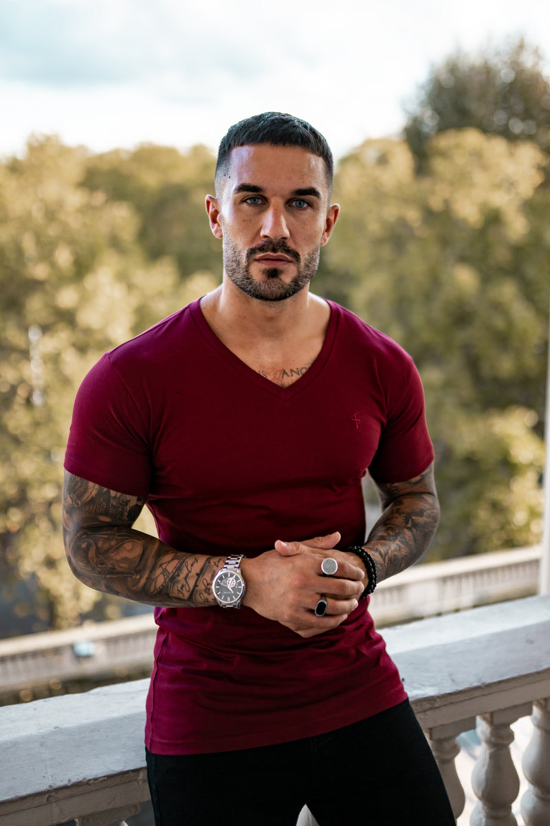 Father Sons Classic Oxblood V Neck - FSH361