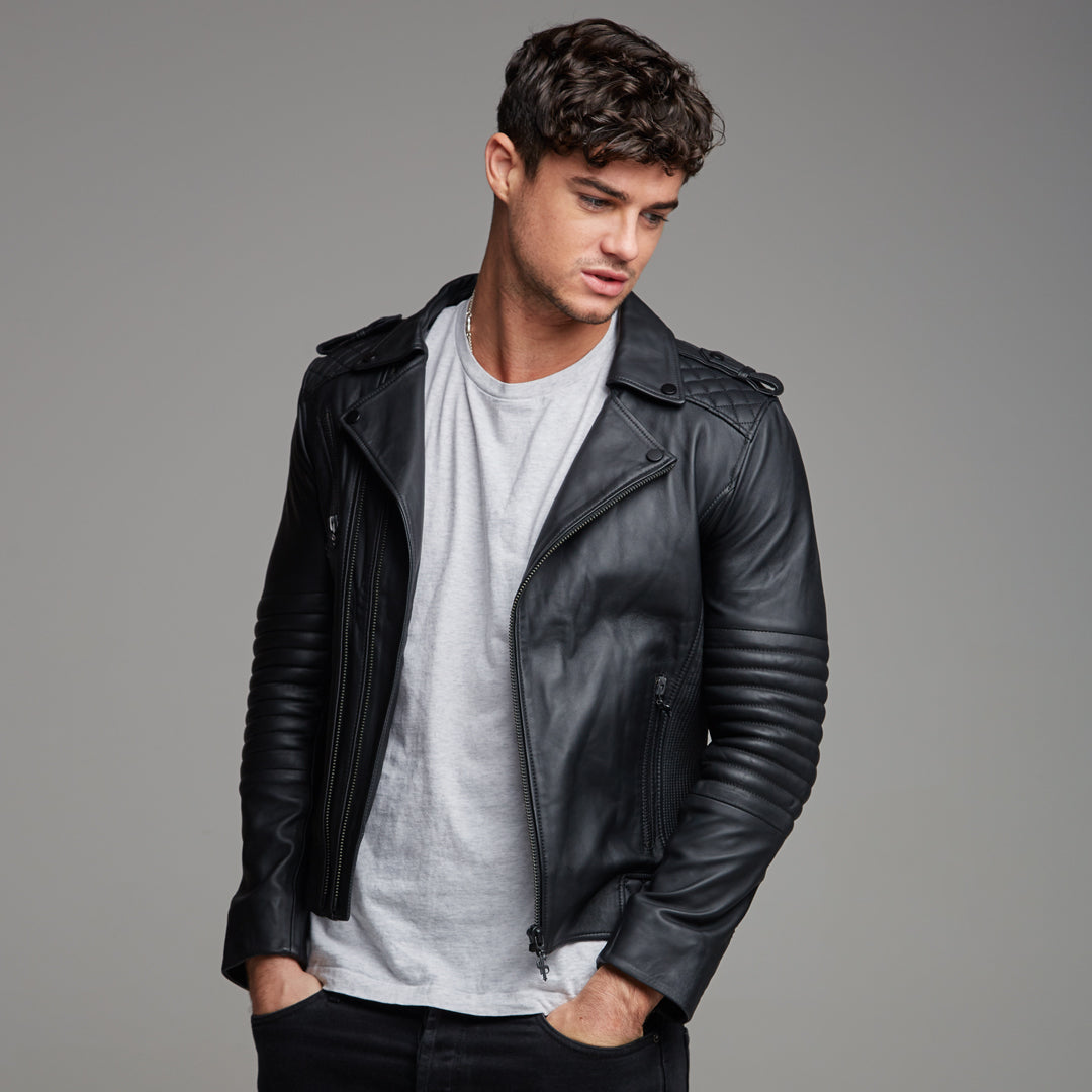 Black Leather Jacket - FSH104