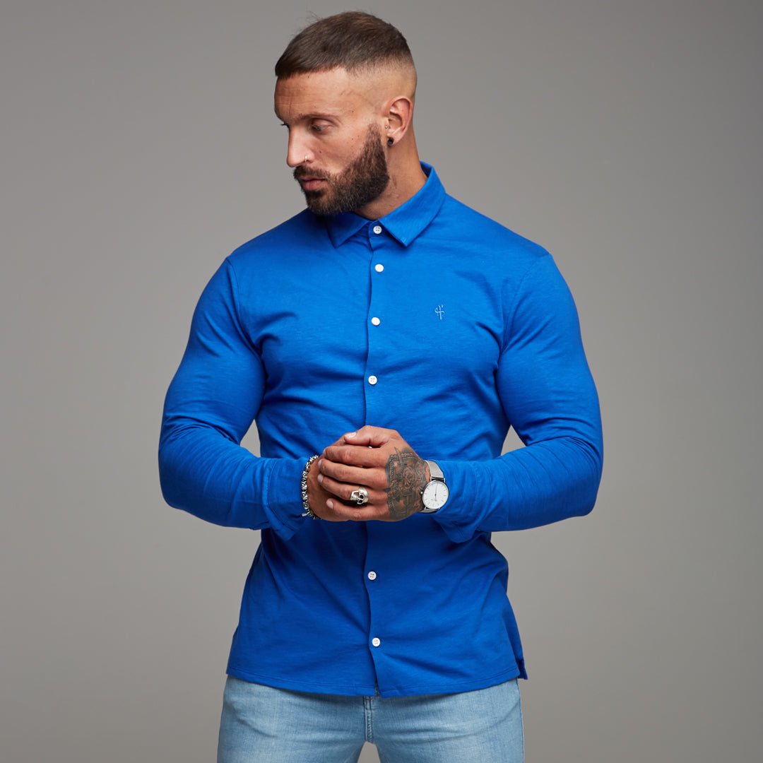 Super Slim Royal Blue Jersey - FSH02 (LAST CHANCE)