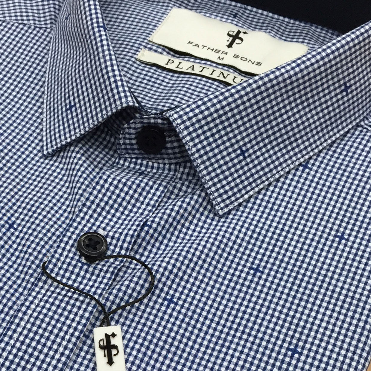 Platinum Blue & White Gingham Check - FS108 (LAST CHANCE)