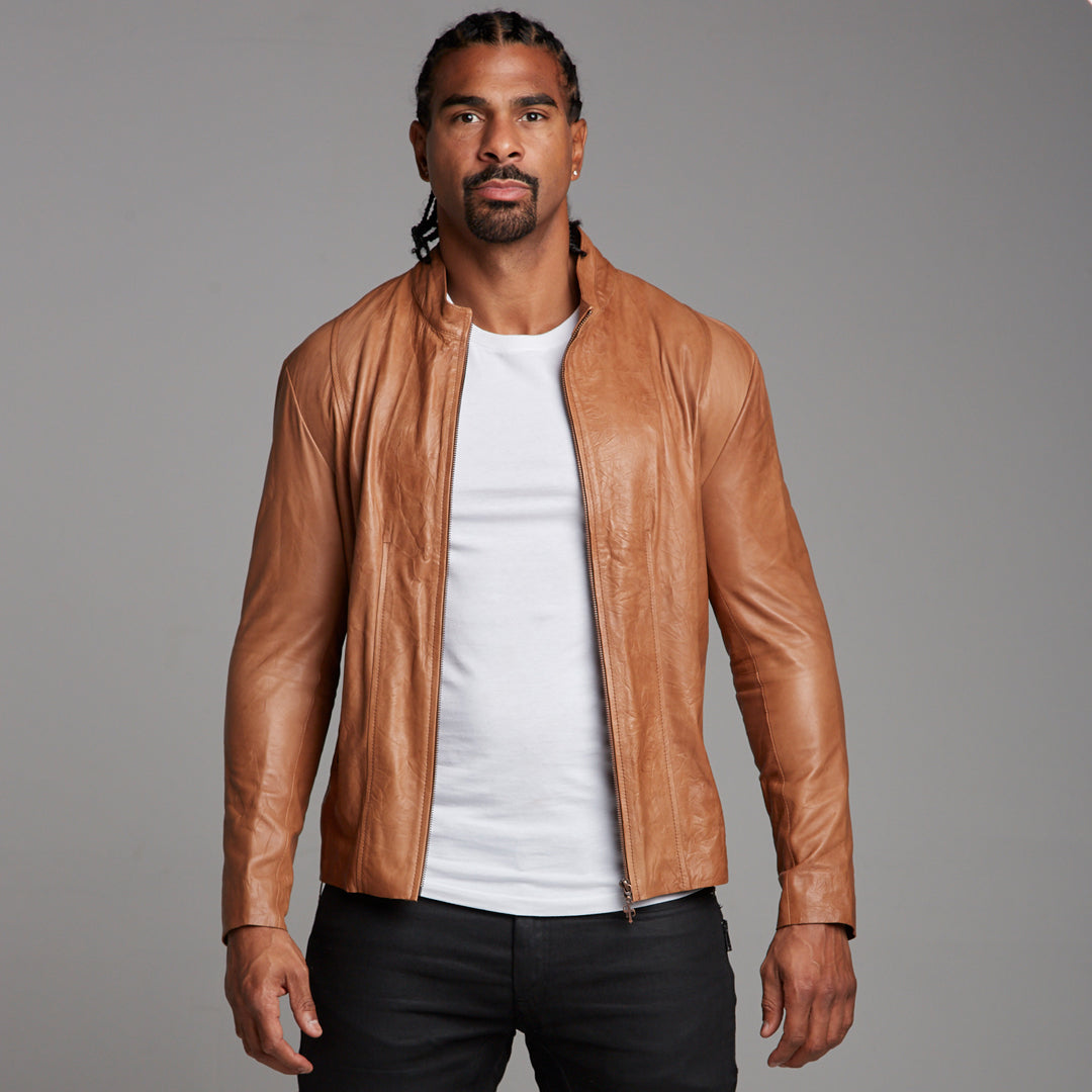 Tan Lambs Leather Jacket - FSH205