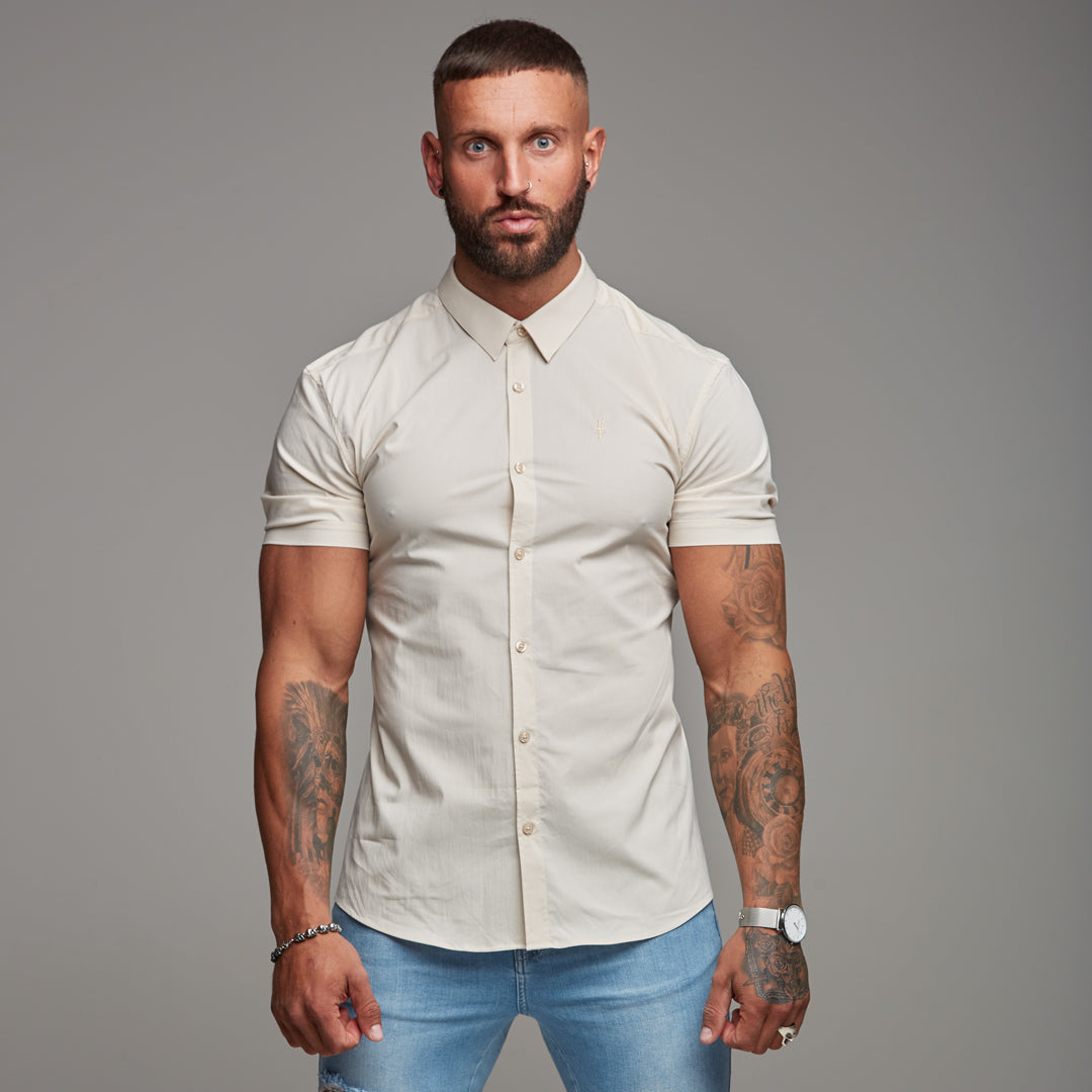 Super Slim Stretch Classic Sand Short Sleeve - FS239