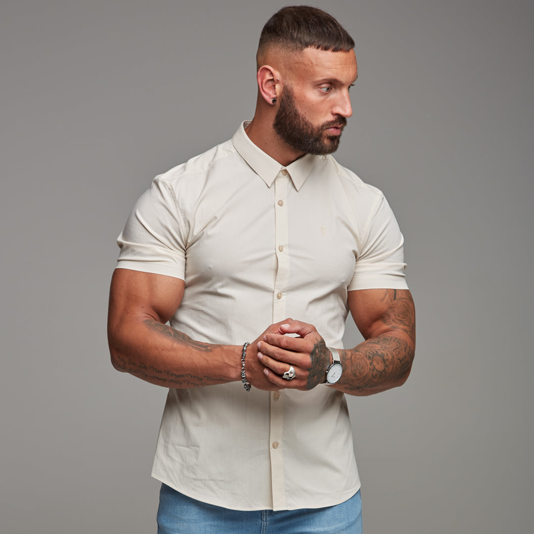 Super Slim Stretch Classic Sand Short Sleeve - FS239