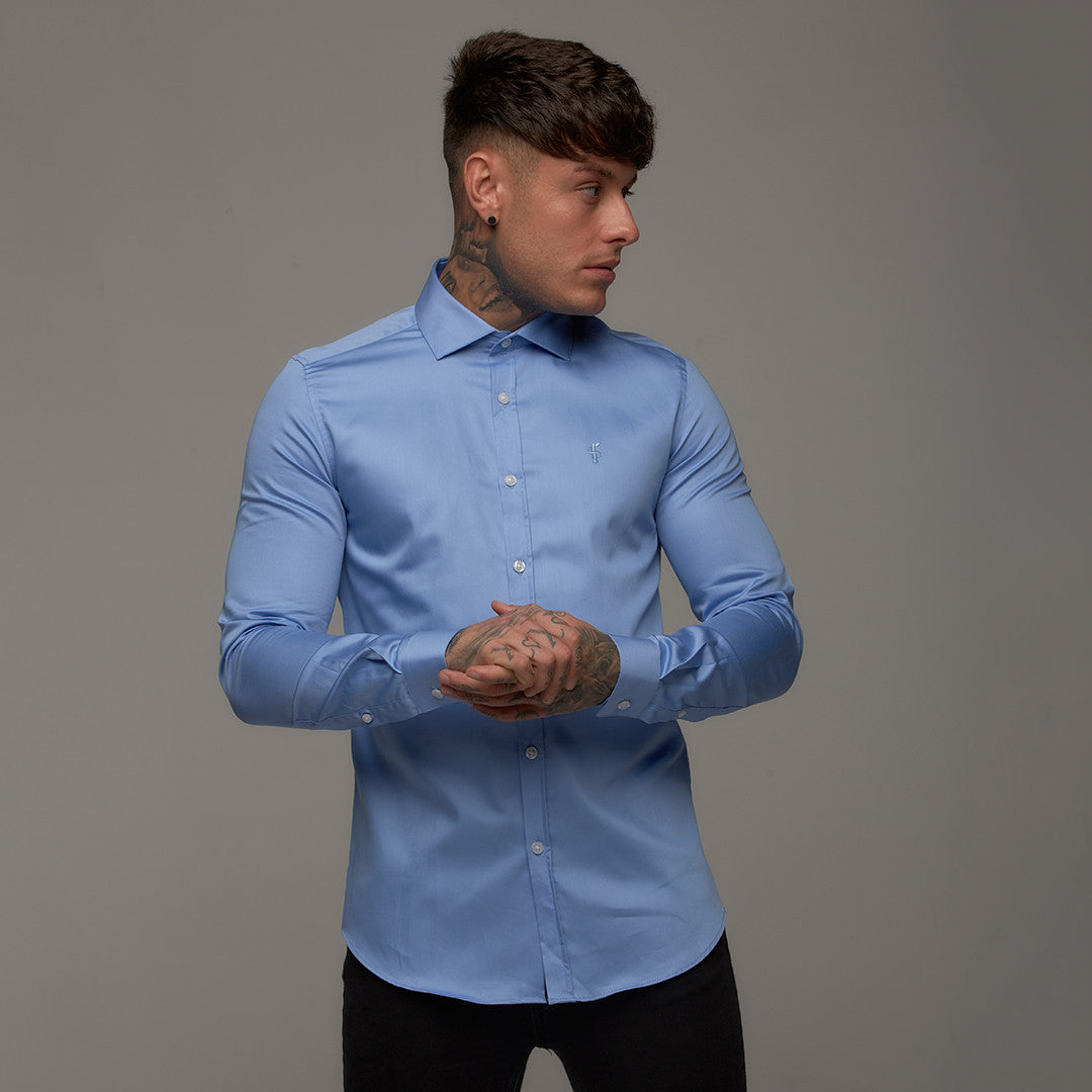 Classic Light Blue Luxe Egyptian Cotton - FS195  (LAST CHANCE)