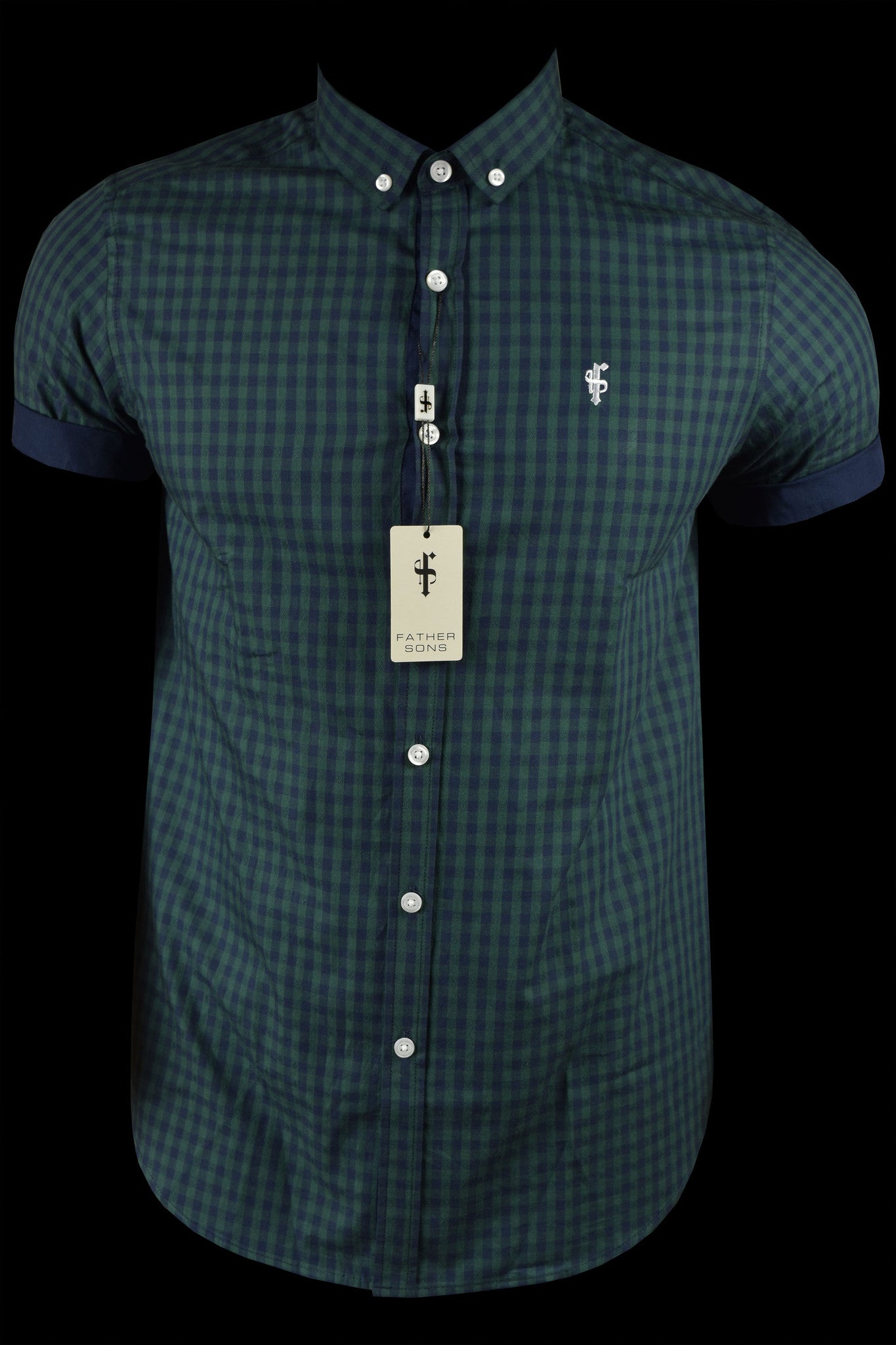 Green & Navy Tartan Short Sleeve - FS082 (LAST CHANCE)