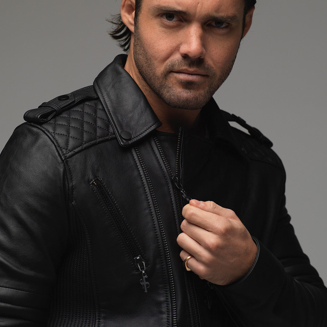 Black Leather Jacket - FSH104