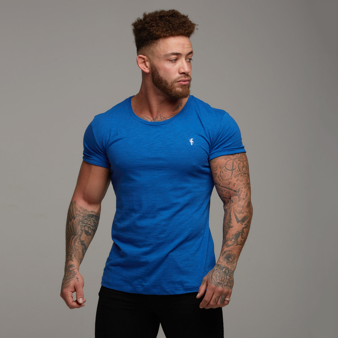 Baby Pink Slub Crew Short Sleeve