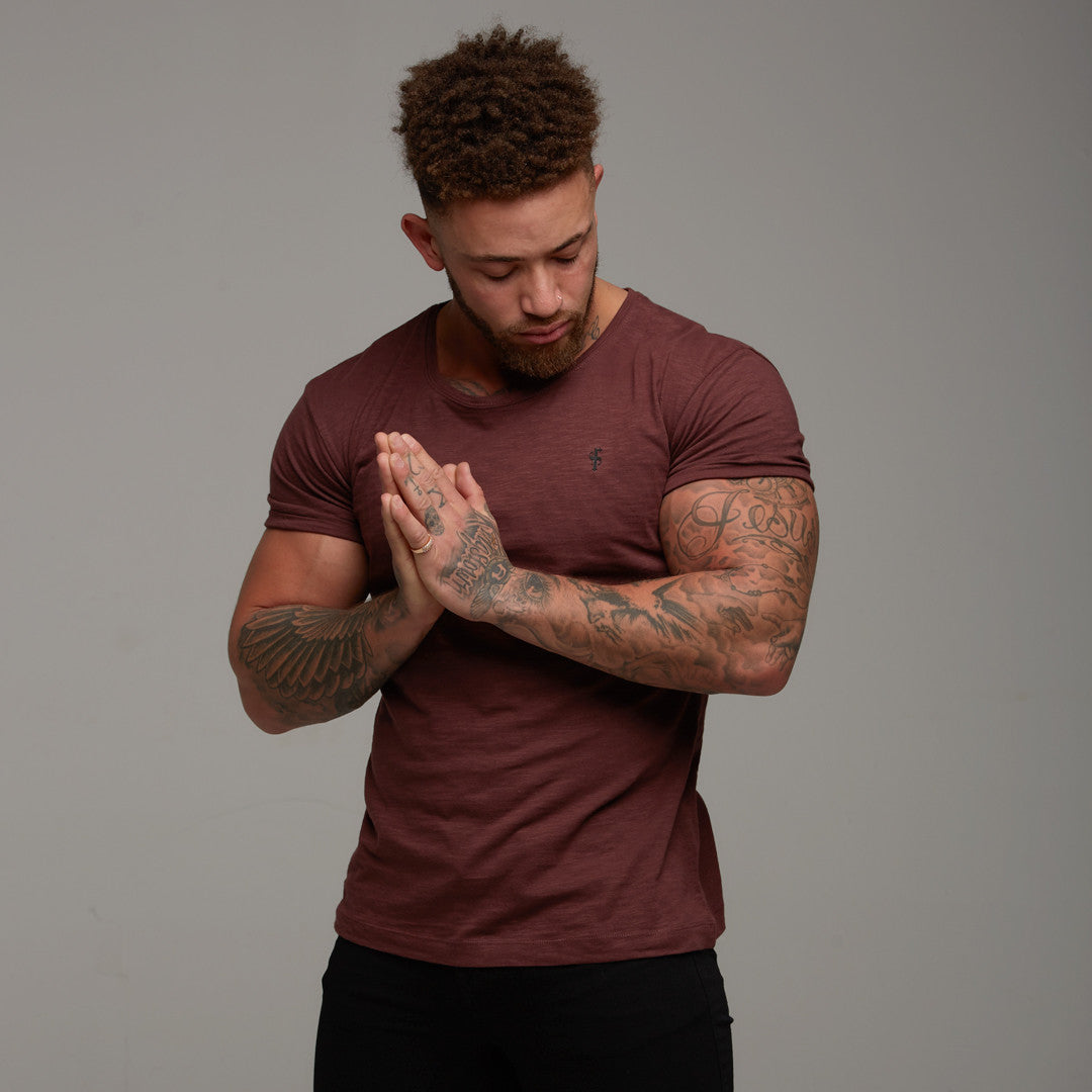 Burgundy Slub Crew - FSH056