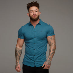 Father Sons Super Slim Teal Short Sleeve Jersey - FSH121 (LAST CHANCE)