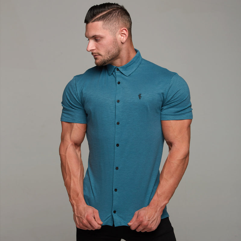 Father Sons Super Slim Teal Short Sleeve Jersey - FSH121 (LAST CHANCE)