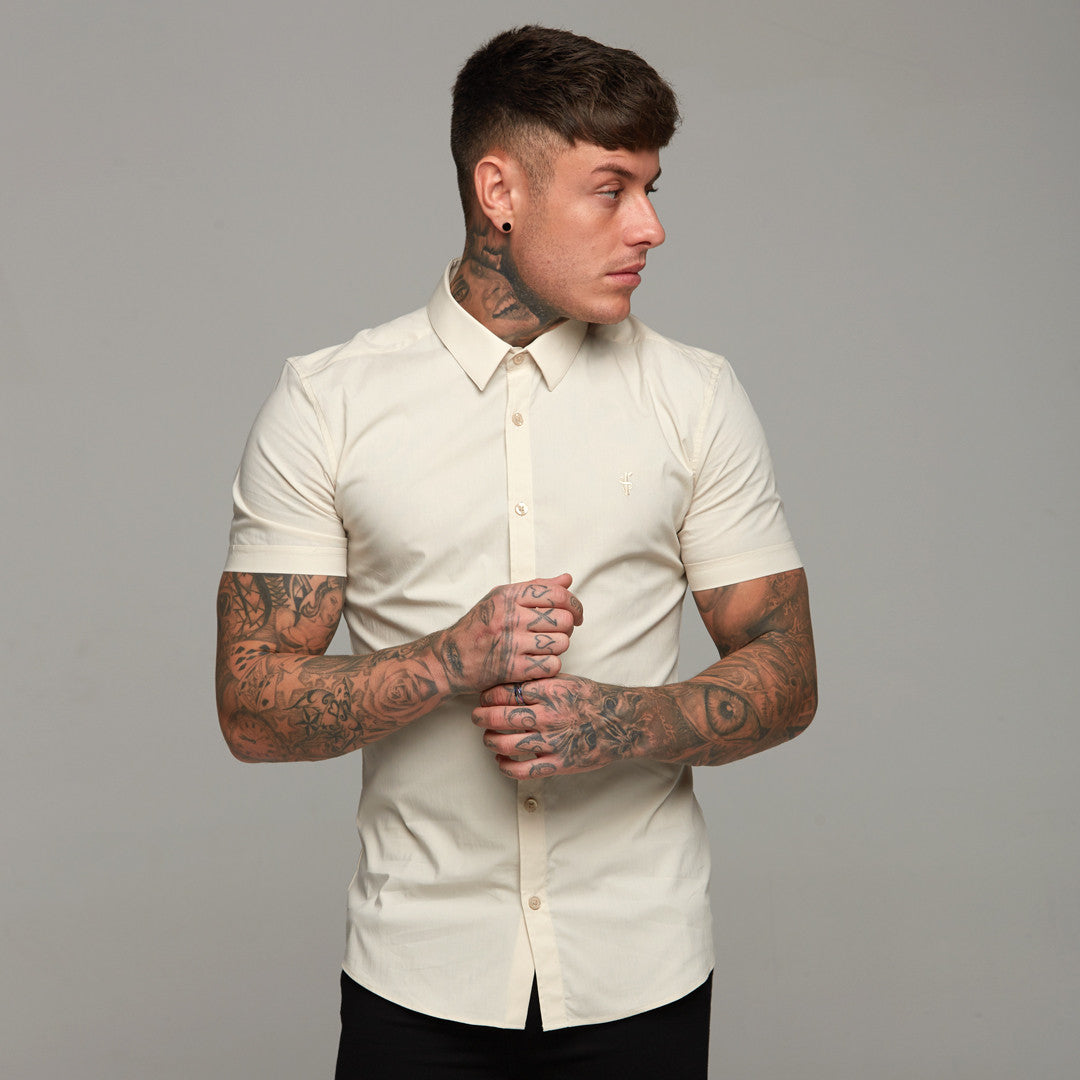 Super Slim Stretch Classic Sand Short Sleeve - FS239