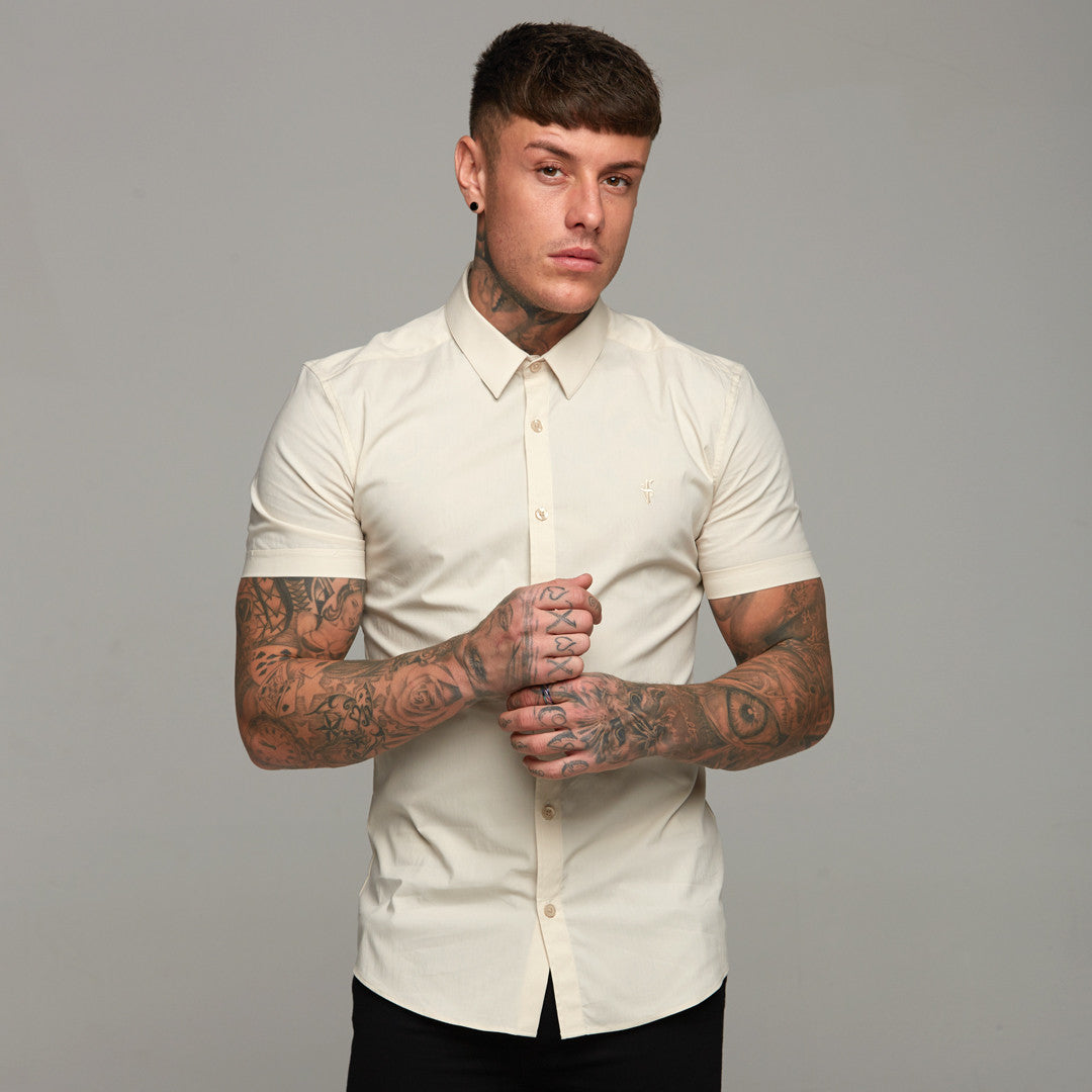 Super Slim Stretch Classic Sand Short Sleeve - FS239
