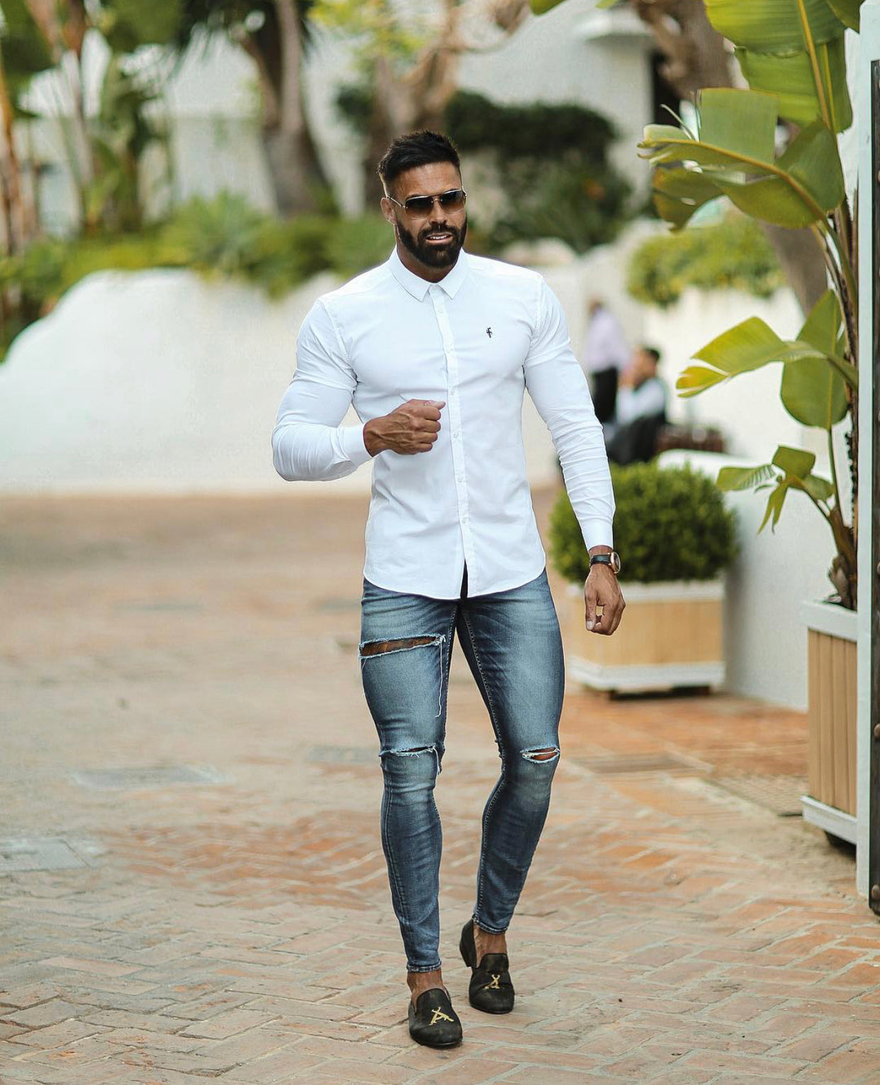 Super Slim Stretch Classic White - FS099