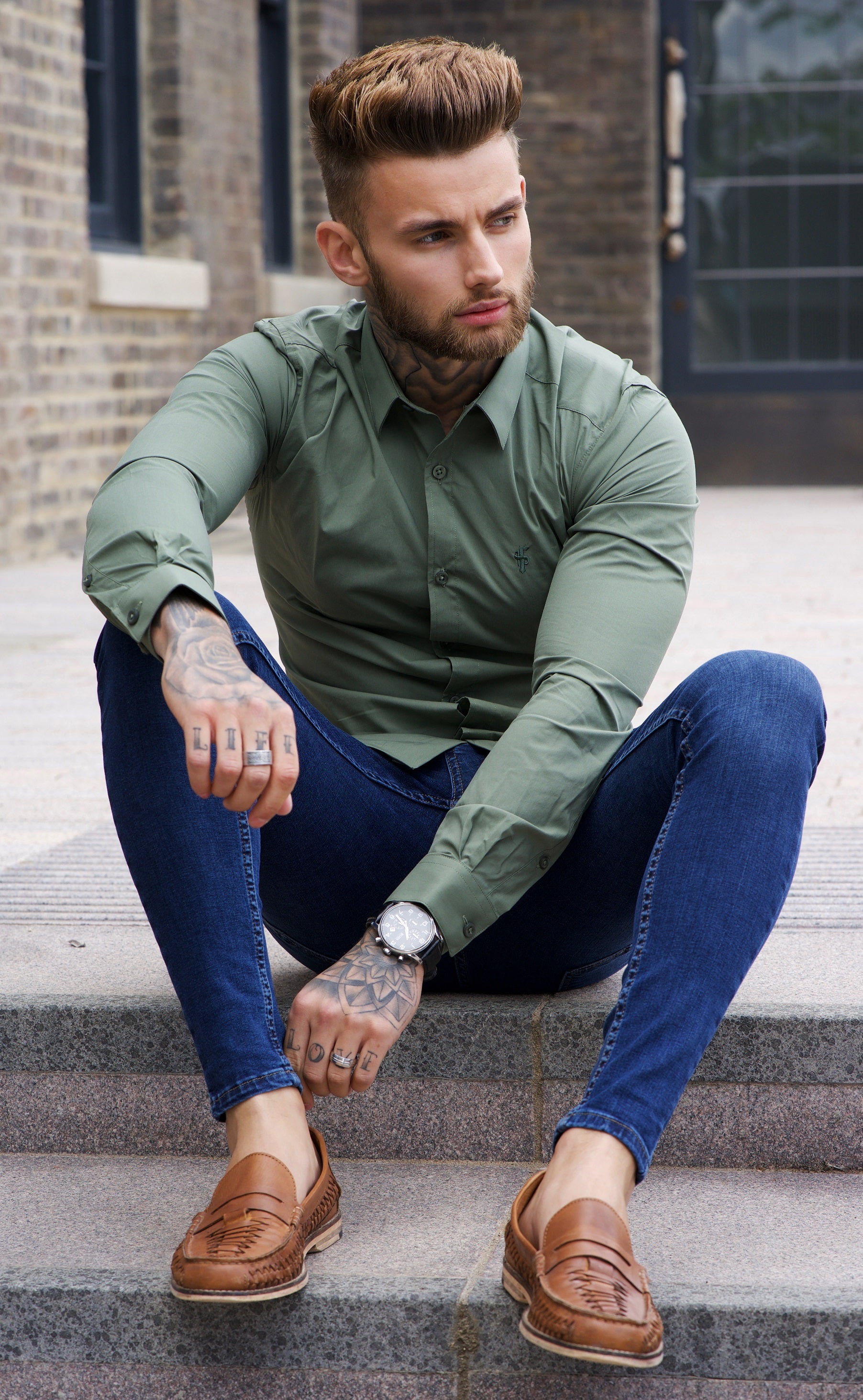 Super Slim Stretch Classic Khaki - FS233