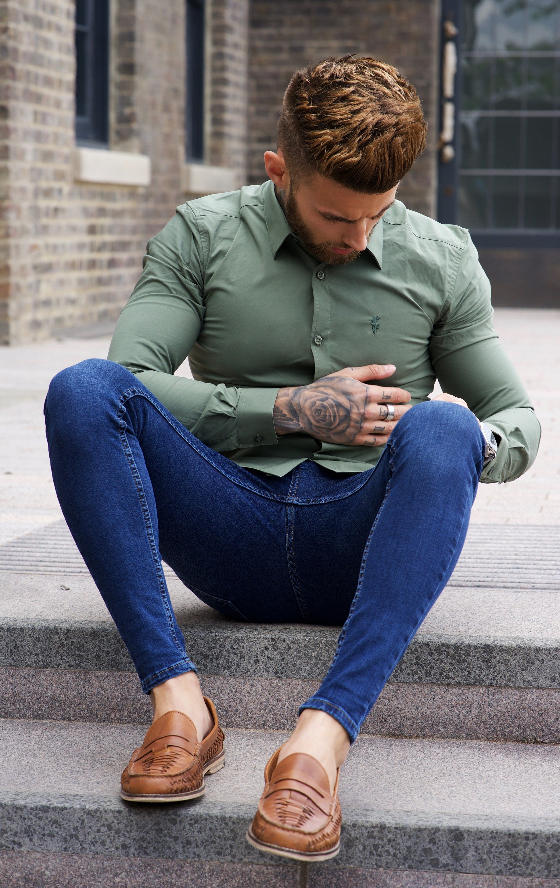 Super Slim Stretch Classic Khaki - FS233