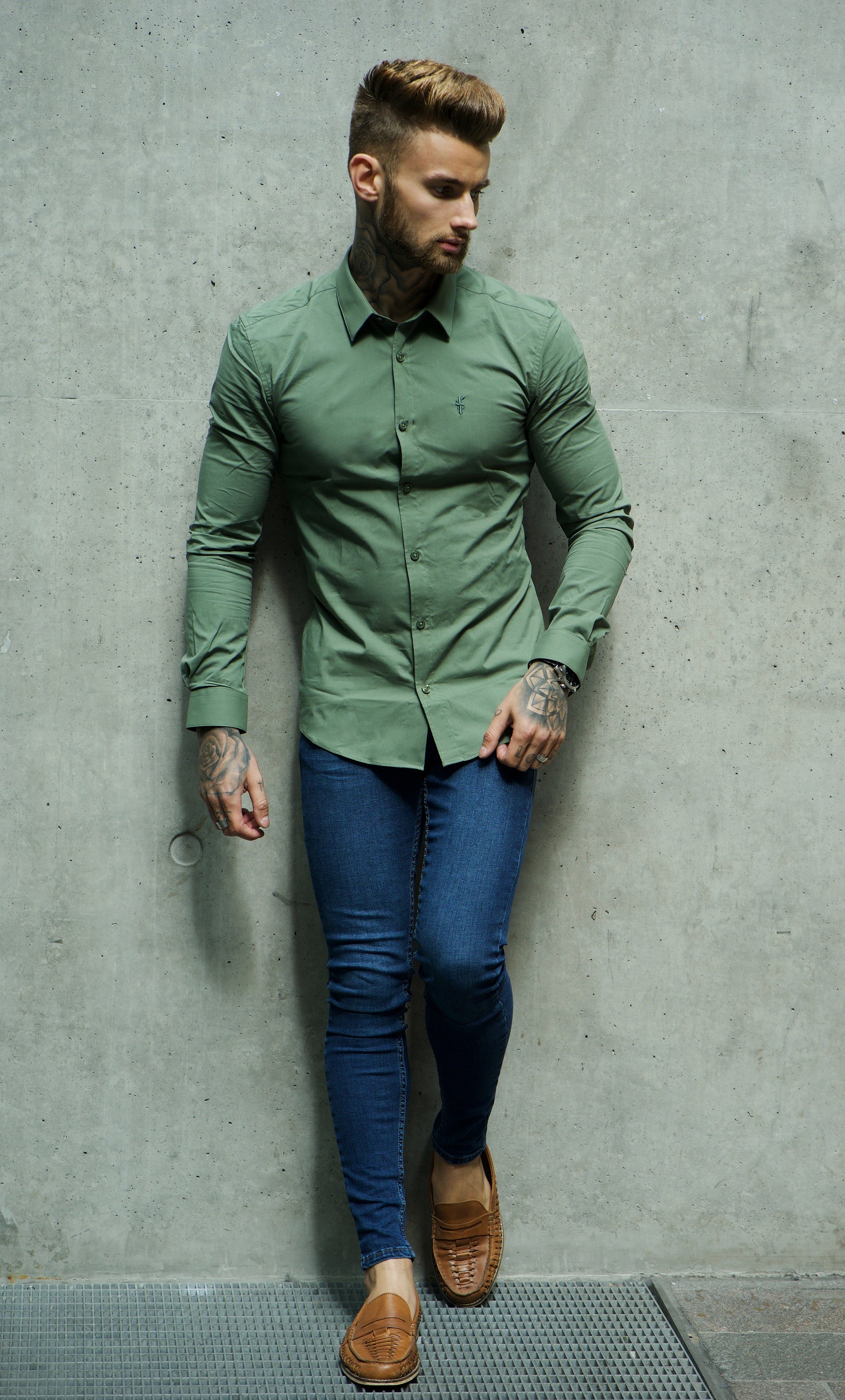 Super Slim Stretch Classic Khaki - FS233