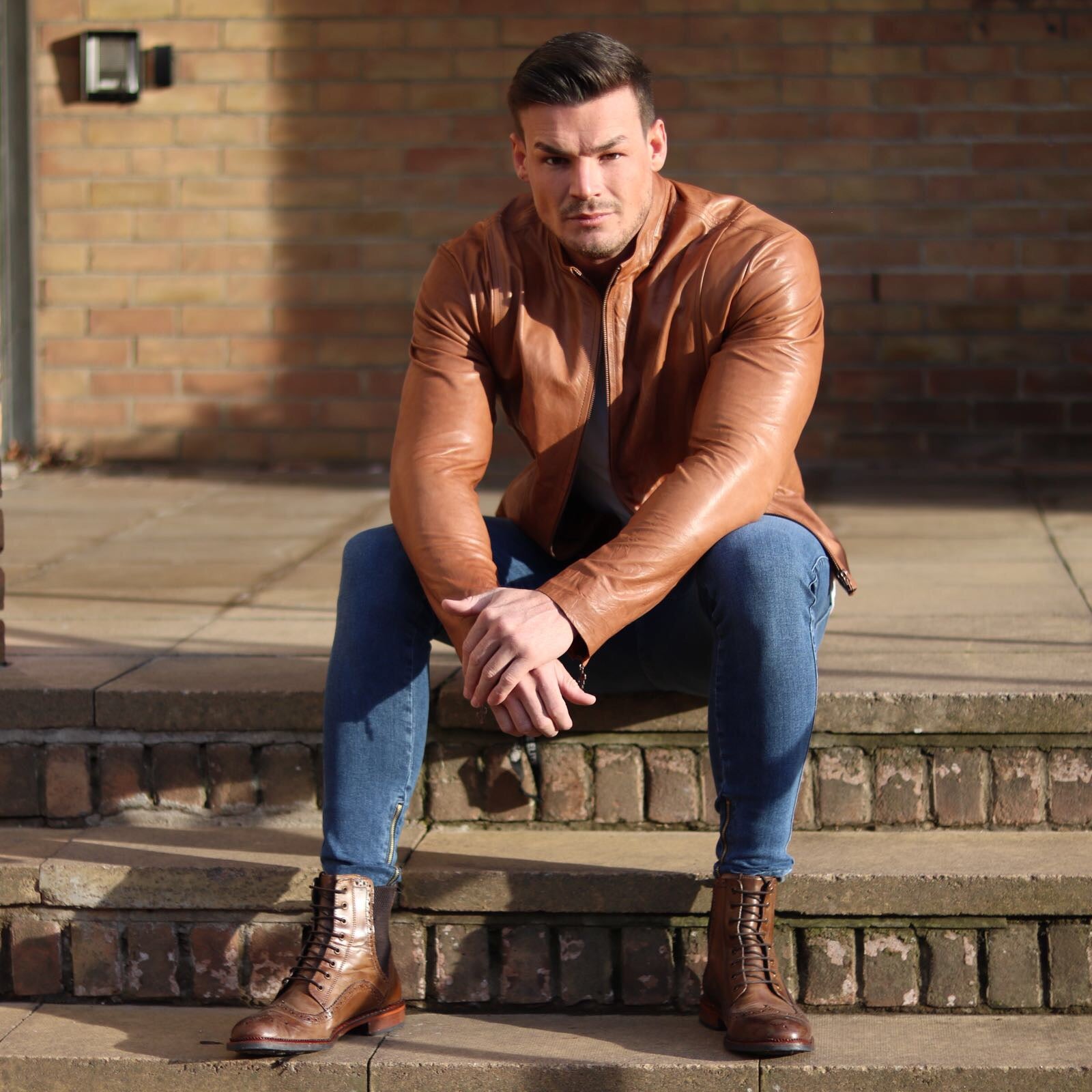 Tan Lambs Leather Jacket - FSH205