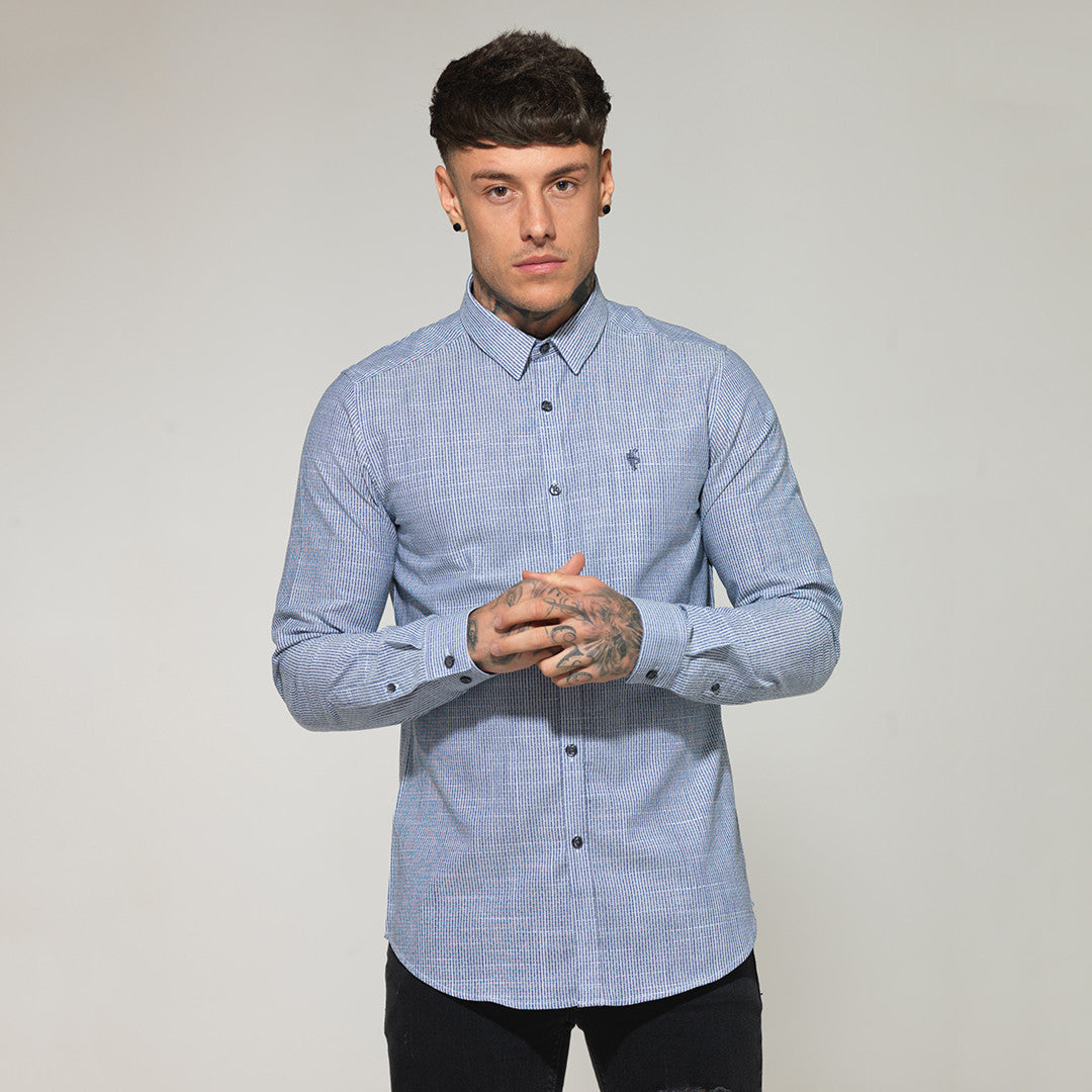 Platinum Stripe Grey Dobby Print - FS102 (LAST CHANCE)