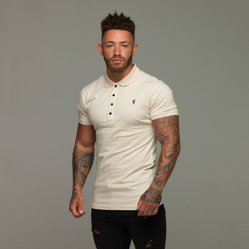HIIT x CLUBHAUS S/S Polo Shirt - Sand-