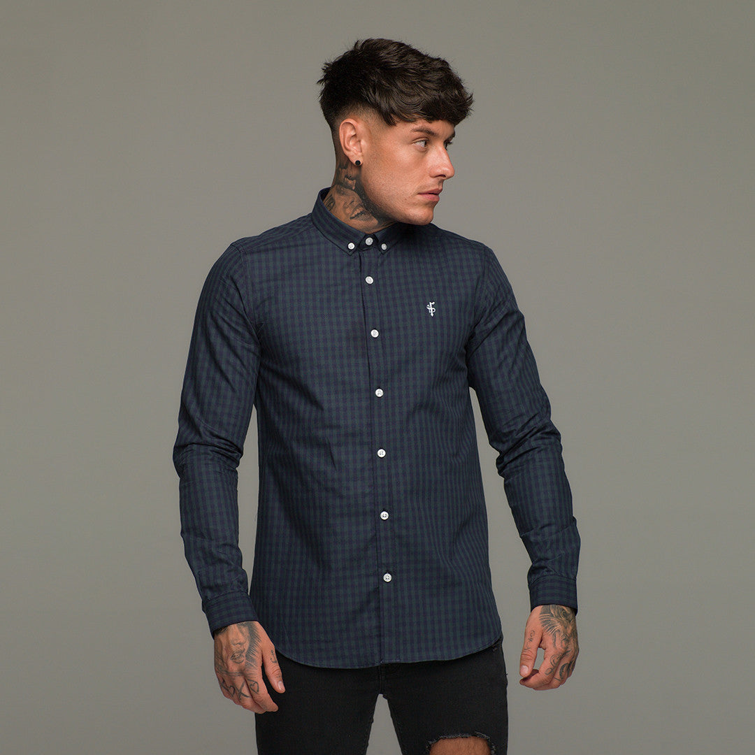 Green & Navy Tartan Long Sleeve - FS083 (LAST CHANCE)