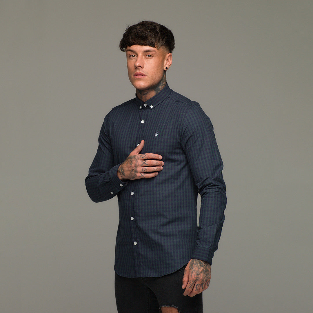 Green & Navy Tartan Long Sleeve - FS083 (LAST CHANCE)