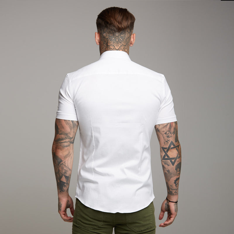Father Sons Super Slim Luxe Ultra Stretch Classic White Short Sleeve -  FS332