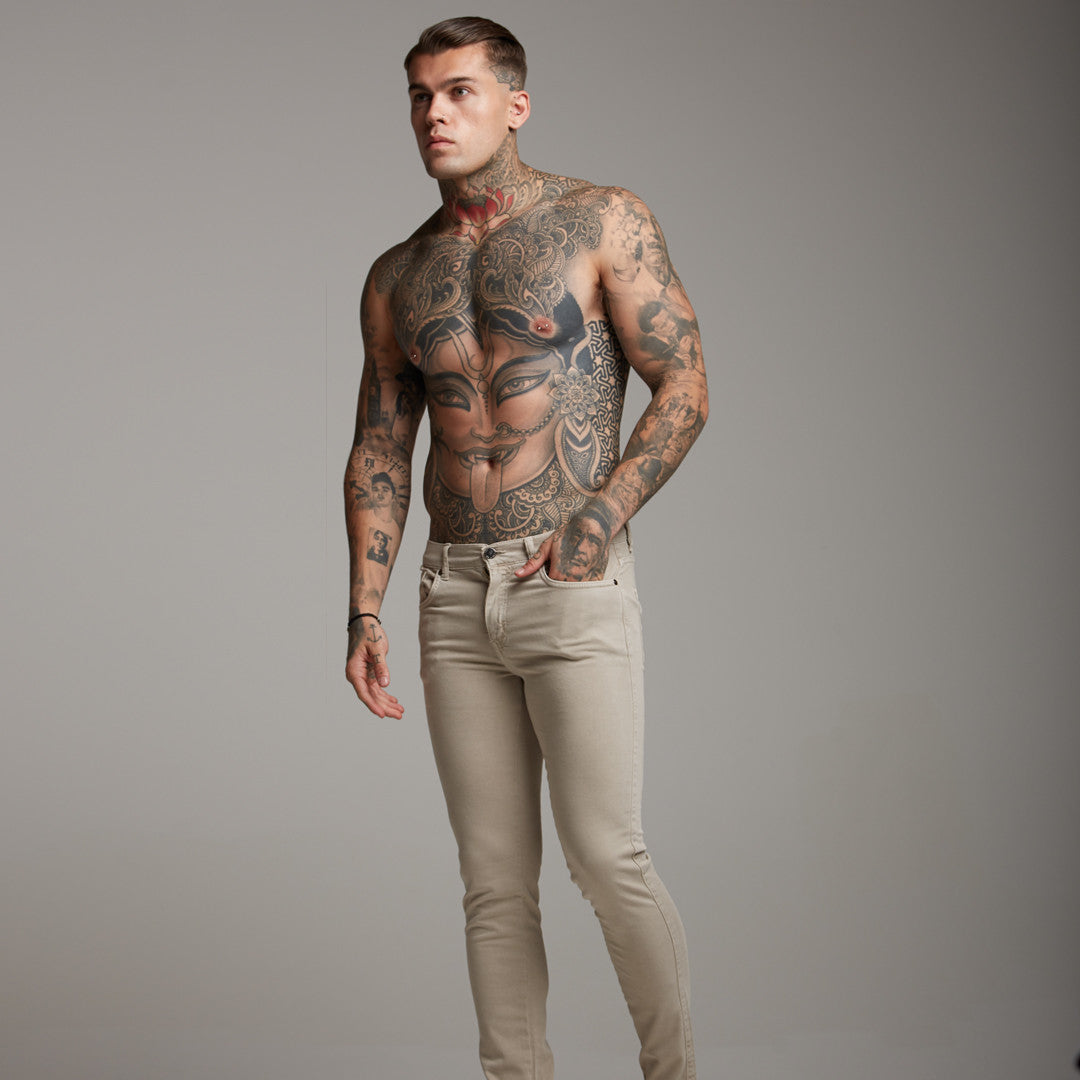 Slim Stretch Beige Jeans - FSH134