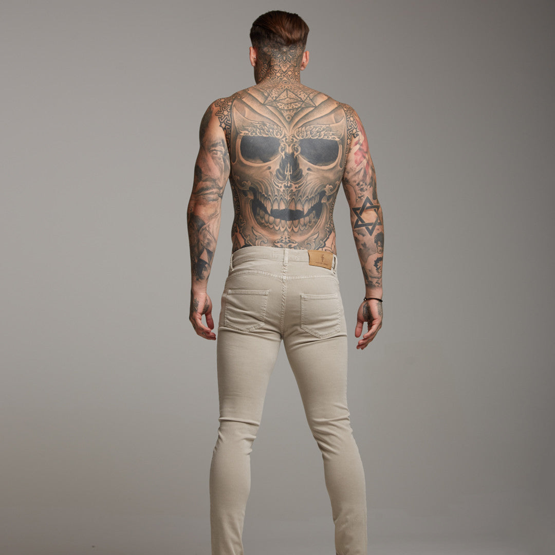 Slim Stretch Beige Jeans - FSH134