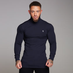 Father Sons Classic Navy Stretch Roll Neck  - FSH164