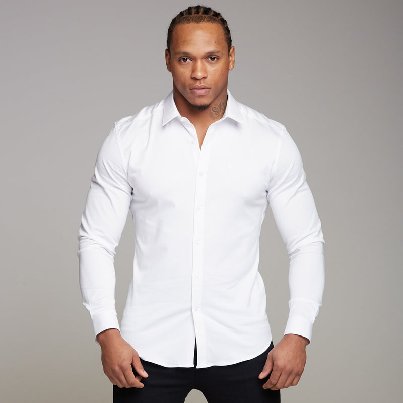 Father Sons Super Slim Luxe Ultra Stretch Classic White Long Sleeve -  FS331