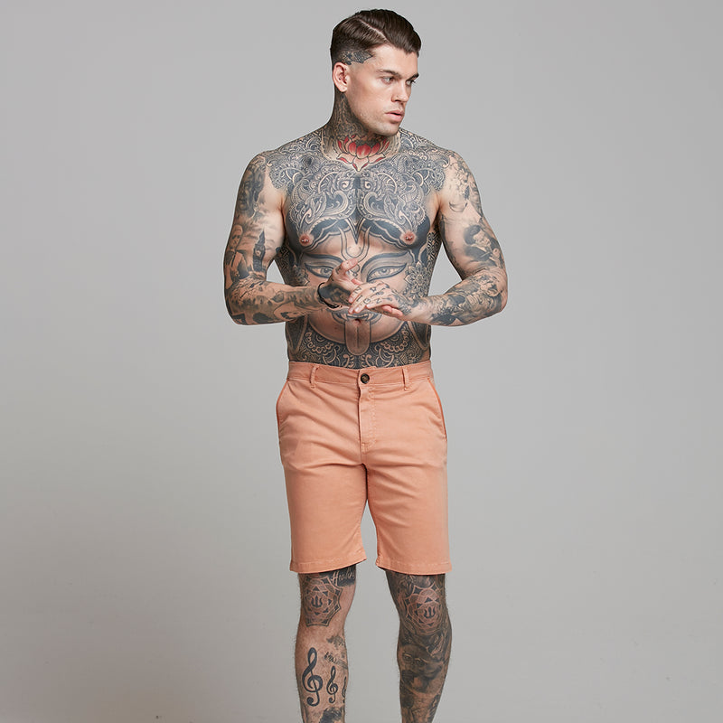 Father Sons Slim Fit Salmon Chino Shorts - FSH317