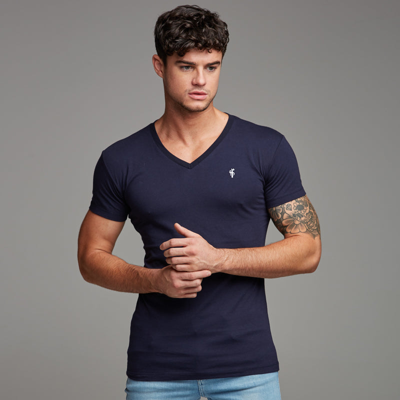Father Sons Classic Navy V Neck -  FSH191