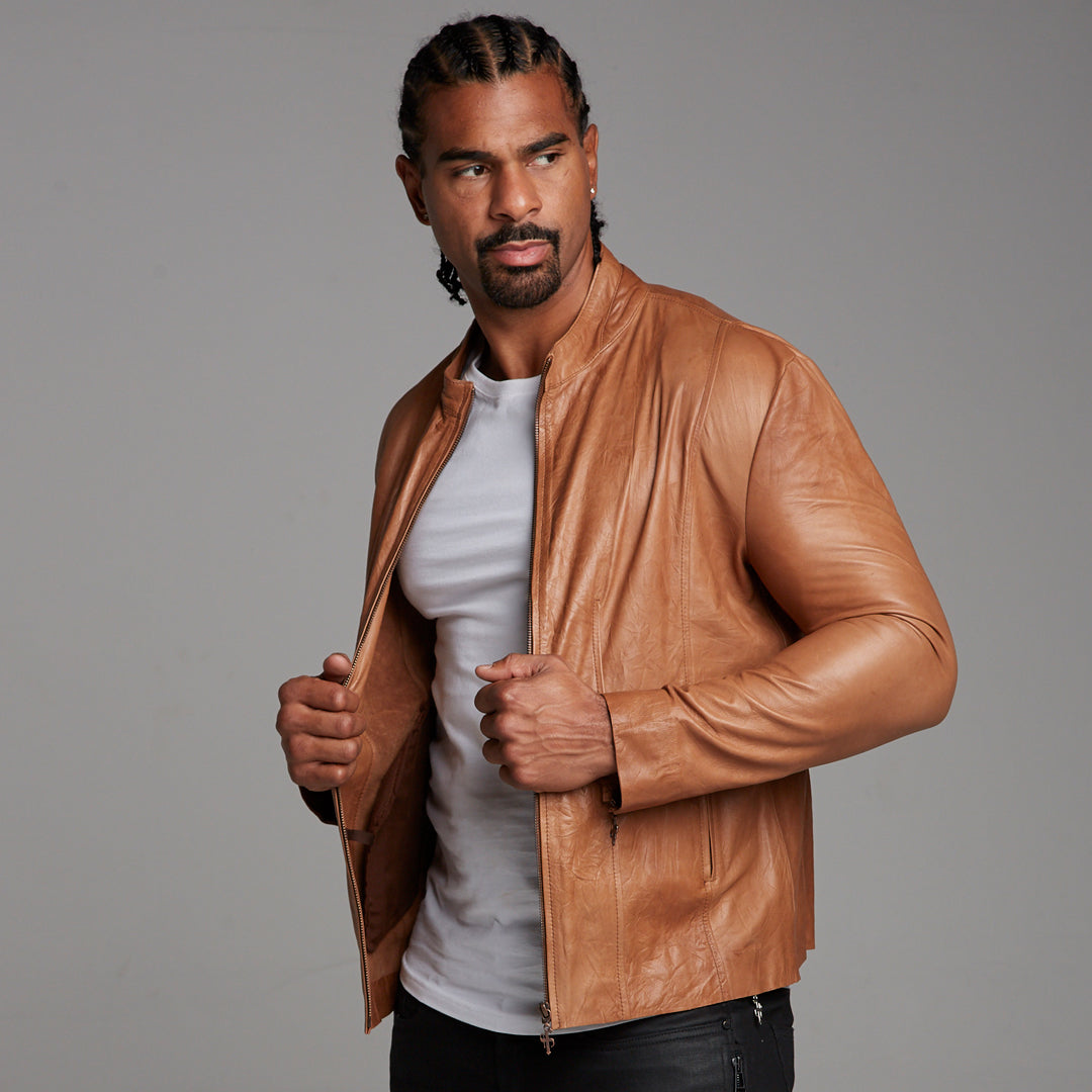 Tan Lambs Leather Jacket - FSH205