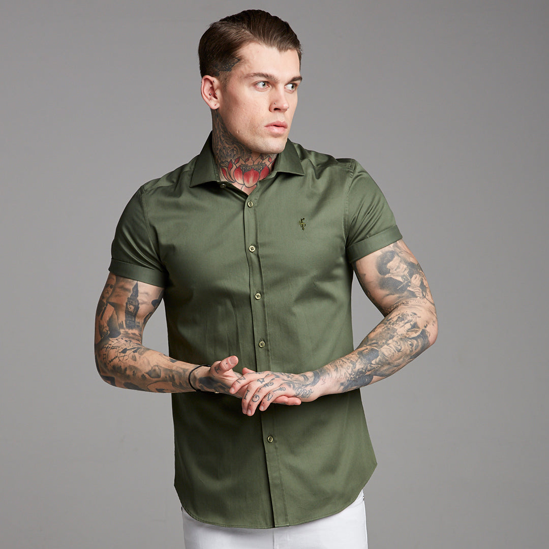 Classic Khaki Luxe Egyptian Cotton Short Sleeve - FS376 (LAST CHANCE)
