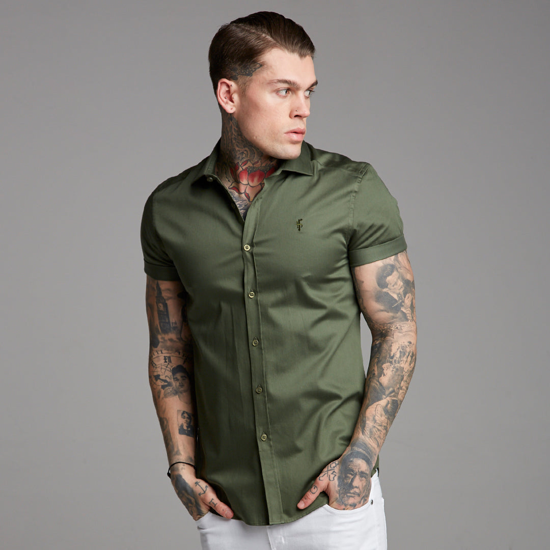 Classic Khaki Luxe Egyptian Cotton Short Sleeve - FS376 (LAST CHANCE)